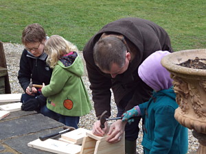 Starting young--  Lucy and Poppy made and took two boxes home for their gardens